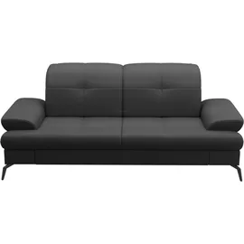 sit&more 2,5-Sitzer SIT & MORE "Amica, inkl. Sitztiefenverstellung und Armteilverstellung", weiß (reinweiß), B:202cm H:90cm T:122cm, Sofas, wahlweise mit Kopfteilverstellung und Bettfunktion