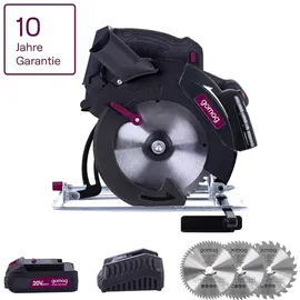 gomag GO-HKS165 20V Starterkit 2,0 Ah inkl. Sägeblätter mit Ø 165 mm schwarz