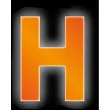 CONACORD Klebebuchstabe H Reflektierend 8 cm Orange