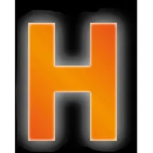 CONACORD Klebebuchstabe H Reflektierend 8 cm Orange