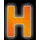 CONACORD Klebebuchstabe H Reflektierend 8 cm Orange