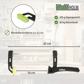 Trutzholm Einhandzwinge Aluminium 16 cm grau