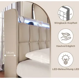 Flieks 180 x 200 cm Beige