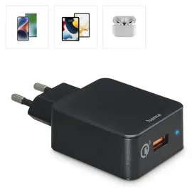 Hama Schnellladegerät USB-A 19,5 W Schwarz