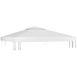 vidaXL Pavillon-Dachplane mit Kaminabzug 310 g/m2 3x3 m Weiß
