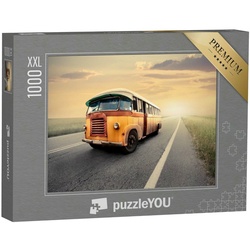 puzzleYOU Puzzle Puzzle 1000 Teile XXL „Oldtimer-Van auf einer Landstraße“, 1000 Puzzleteile, puzzleYOU-Kollektionen Vintage