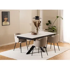 VCM 2er Set Actona Stuhl Eleanor Stoff Beige