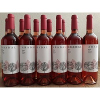 (5,00€ /1l) 12 Flaschen 2018er ABADAL Rosat Pla de Bages top Rosé trocken