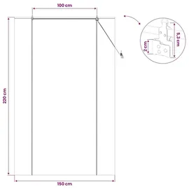 vidaXL Rollo Natur 150 x 220 cm Bambus/braun