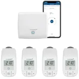 Homematic IP Heizungssteuerung für 4 Heizkörper zur Einzelraumregelung mit App., Weiß (Thermostat Basic)