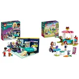 LEGO Friends Novas Zimmer Gaming Spielzeug mit Zac Mini-Puppe und Pickle der Hund & Friends Pfannkuchen-Shop Set, Kreatives Spielzeug