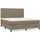 vidaXL Boxspringbett mit Matratze Taupe 180x200 cm Stoff