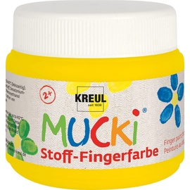 Kreul Mucki - Stoff-Fingerfarbe gelb, 150ml 28102