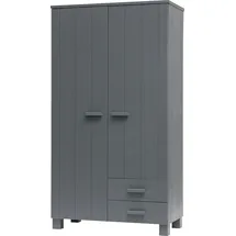Woood Dennis Garderobenschrank 111 x 55 x 202 cm grau