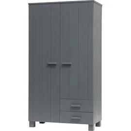 Woood Dennis Garderobenschrank 111 x 55 x 202 cm grau
