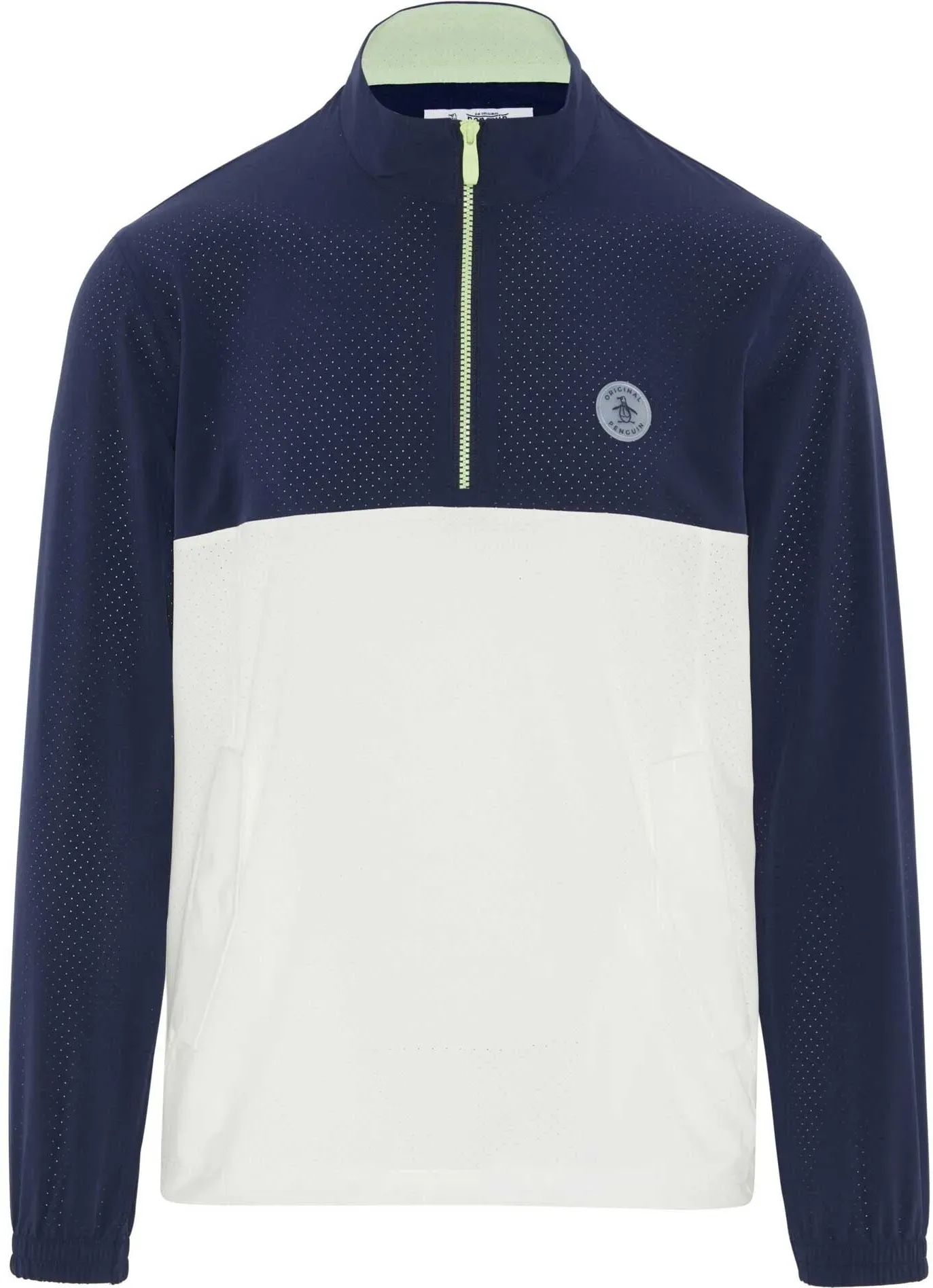 Penguin Lightweight 1/4 Zip Herrengolfjacke Navy-White-Green - S