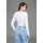 LAURA SCOTT Langarmbody LAURA SCOTT, Damen, Gr. 38, N-Gr, weiß, Jersey, Obermaterial: 95% Baumwolle, 5% Elasthan, Basic, sehr figurbetont, V-Ausschnitt, Bodys, mit V-Ausschnitt, figurbetonte Passform, unifarbenes Design