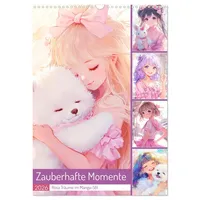 Calvendo Zauberhafte Momente. Rosa Träume im Manga-Stil (Wandkalender 2026