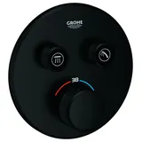 Grohe Grohtherm Smartcontrol Fertigmontageset rund matt black 291192430