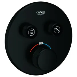 Grohe Grohtherm Smartcontrol Fertigmontageset rund matt black 291192430