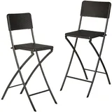 Relaxdays Barhocker klappbar 44 x 115 x 63 cm Schwarz