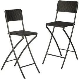 Relaxdays Barhocker klappbar 44 x 115 x 63 cm Schwarz