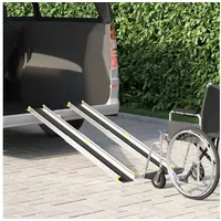 vidaXL Rampe für Rollstühle 270 kg 2 pcs Schwarz 152 x 19 x 5,5 cm