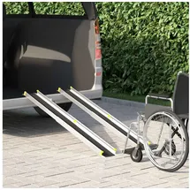 vidaXL Rampe für Rollstühle 270 kg 2 pcs Schwarz 152 x 19 x 5,5 cm