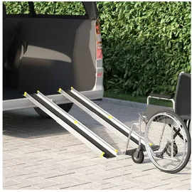 vidaXL Rampe für Rollstühle 270 kg 2 pcs Schwarz 152 x 19 x 5,5 cm