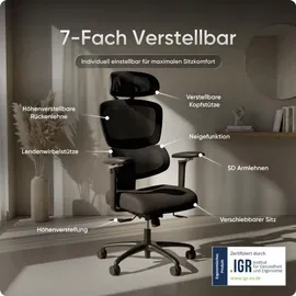 deskspace Move Pro Drehstuhl Schwarz