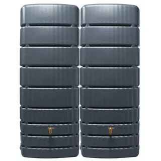 Slim Wandtank Set 2 x 500 l inkl. Verbinder graphite grey