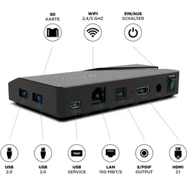 DreamBox Play Android TV 11 Black Dual WiFi, LAN, Bluetooth, HDMI