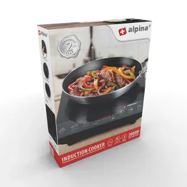 Alpina Induktionskochfeld, 2000 Watt, Schwarz