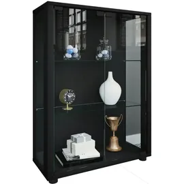 VCM my home Sintalo Vitrine schwarz 2 Fachböden