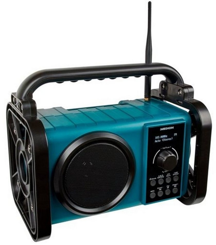 Medion® Medion E66877 Baustellenradio Bluetooth AM/FM MW/UKW DAB+ MD43877 Baustellenradio blau