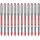 Uni-Ball eye fine UB-157E Tintenroller silber 0,4 mm, Schreibfarbe: rot, 12 St.