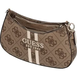 GUESS Schultertasche Noelle II Top Zip Shoulder Bag Latte Logo