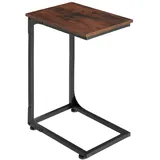 Tectake Beistelltisch Braun Holz Metall 30 x 63 x 40 cm