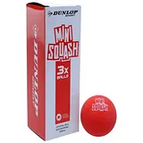 Dunlop Sports Mini Squashball, rot, 3er Pack