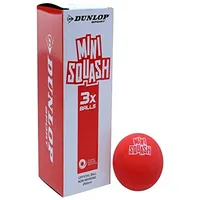 Dunlop Sports Mini Squashball, rot, 3er Pack