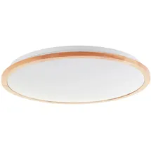 Brilliant LED-Deckenleuchte Bario Weiß/Holz Hell Ø 52 cm CCT
