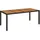 vidaXL Gartentisch mit Holzplatte Schwarz 190x90x75 cm Poly Rattan