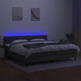 vidaXL Boxspringbett 200 x 200 cm Dunkelgrau