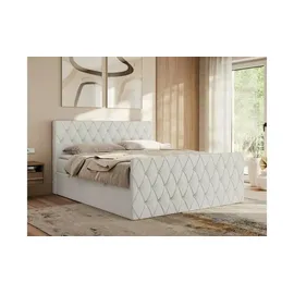 MKS Meble Boxbett mit Bettkasten ¦ weiß ¦ Maße (cm): B: 141 H: 110