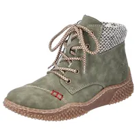 Rieker Schnürstiefelette Warmfutter für Damen, grün, Größe 37 EU