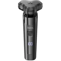 HOCO Gesichtsrasierer mit 3 Edelstahlklingen, LED-Anzeige & Wasserfest Schwarz