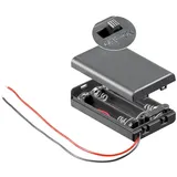 goobay 48143 3x AAA (Micro) Batteriehalter - lose Kabelenden, schaltbar, wasserabweisend