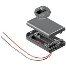goobay 48143 3x AAA (Micro) Batteriehalter - lose Kabelenden, schaltbar, wasserabweisend
