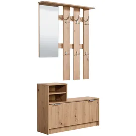 INOSIGN Ravenna Dielenschrank 100 x 29 x 191,5 cm braun
