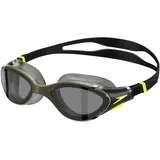 Speedo Biofuse 2.0 Schwimmbrille | Patentierte einfache Anpassung | Anti-Beschlag | Wasserdicht | Verbesserter Komfort Schwimmbrille, Olive Night/Schwarz/Smoke, Einheitsgröße